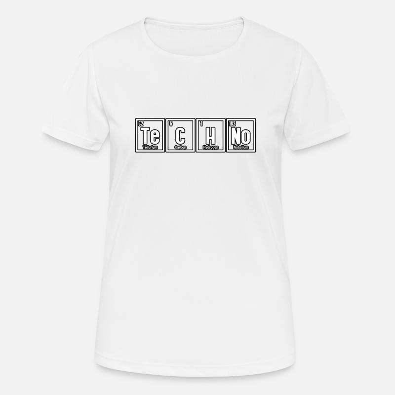Rave Techno Periodic Table - Women's Breathable T-Shirt - white