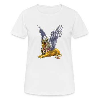 Sphinx de la mythologie égyptienne antique - T-shirt respirant Femme - blanc - Devant - AI Model Female 172 dark (172cm)