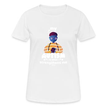 Autistique - T-shirt respirant Femme - blanc - Devant - AI Model Female 172 dark (172cm)