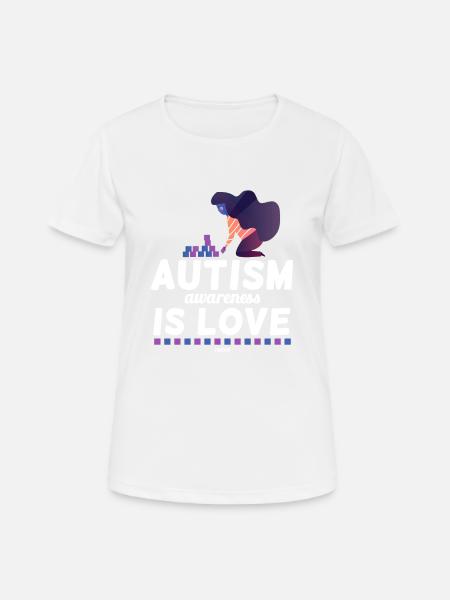 Autism Awareness - Women's Breathable T-Shirt - white