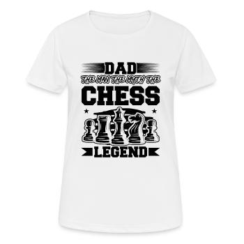 Dad The Man The Myth The Chess Legend - Frauen T-Shirt atmungsaktiv - Weiß - Vorne - AI Model Female 172 dark (172cm)