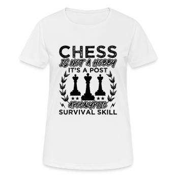 Chess Is Not A Hobby Apocalyptic Survival Skill - Women's Breathable T-Shirt - white - Front - AI Model Female 172 dark (172cm)