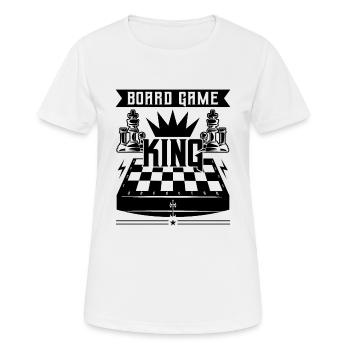 Board Game King Funny Chess Player Quotes - Frauen T-Shirt atmungsaktiv - Weiß - Vorne - AI Model Female 172 dark (172cm)