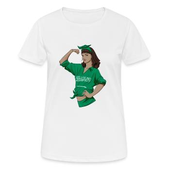 Arab Girl Unbreakable I Arab Heritage I Saudi - Frauen T-Shirt atmungsaktiv - Weiß - Vorne - AI Model Female 172 dark (172cm)