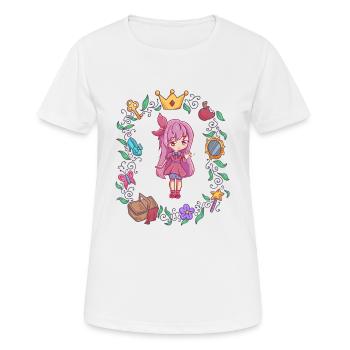 Anime - Frauen T-Shirt atmungsaktiv - Weiß - Vorne - AI Model Female 172 dark (172cm)