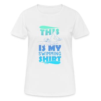 Schwimmen Bademeister Schwimmkurs Freibad Geschenk - Frauen T-Shirt atmungsaktiv - Weiß - Vorne - AI Model Female 172 dark (172cm)