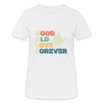 Bon vieux Love Forever Golfeur Golfeur - T-shirt respirant Femme - blanc - Devant - AI Model Female 172 dark (172cm)