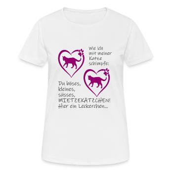 Spruch Katze Lustig Catlove - Frauen T-Shirt atmungsaktiv - Weiß - Vorne - AI Model Female 172 dark (172cm)