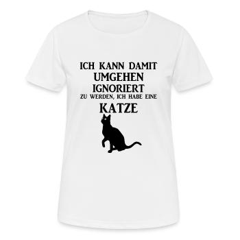 Katze Spruch Lustig Catlove - Frauen T-Shirt atmungsaktiv - Weiß - Vorne - AI Model Female 172 dark (172cm)