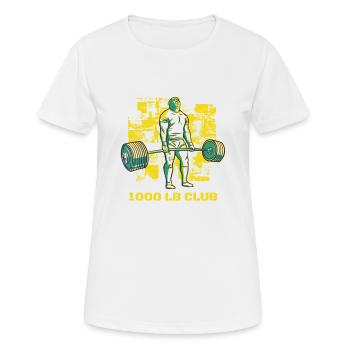 1000 Pfund Club Muscle Strong Men Gym Workout - Frauen T-Shirt atmungsaktiv - Weiß - Vorne - AI Model Female 172 dark (172cm)