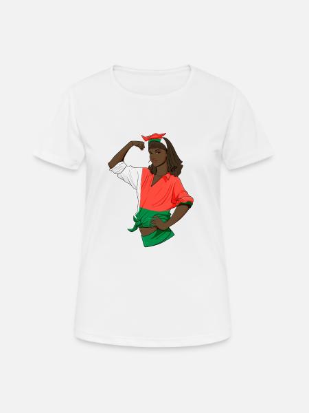 Madagascar Girl Unbreakable I Madagascar Héritage - T-shirt respirant Femme - blanc