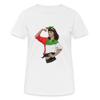 Arab Girl Unbreakable I Heritage United Arab - Frauen T-Shirt atmungsaktiv - Weiß - Vorne - AI Model Female 172 dark (172cm)