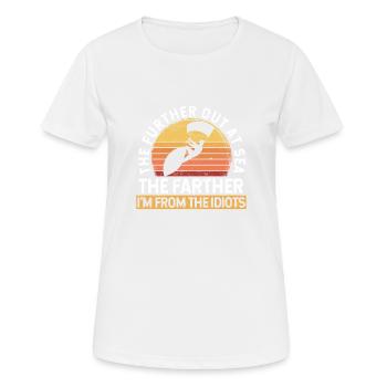 Surfing The further out on the sea, the more - Women's Breathable T-Shirt - white - Front - AI Model Female 172 dark (172cm)