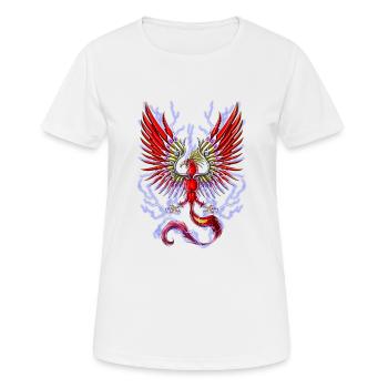 Oiseau-tonnerre mythique cryptide - T-shirt respirant Femme - blanc - Devant - AI Model Female 172 dark (172cm)