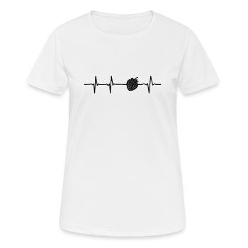 Strawberry Fruit Heartbeat Healthy Gift idea - Frauen T-Shirt atmungsaktiv - Weiß - Vorne - AI Model Female 172 dark (172cm)