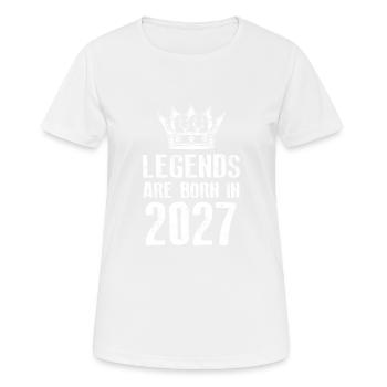 Légendes 2027 nées en - T-shirt respirant Femme - blanc - Devant - AI Model Female 172 dark (172cm)