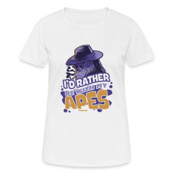 I'd Rather Be With My Apes - Women's Breathable T-Shirt - white - Front - AI Model Female 172 dark (172cm)