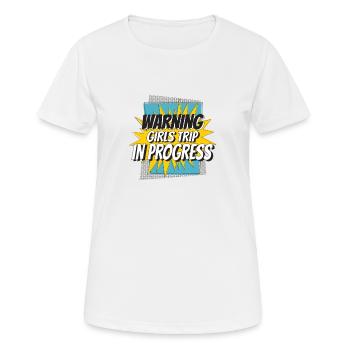 Girls Travel In Progress Friends Travel Travel - Women's Breathable T-Shirt - white - Front - AI Model Female 172 dark (172cm)