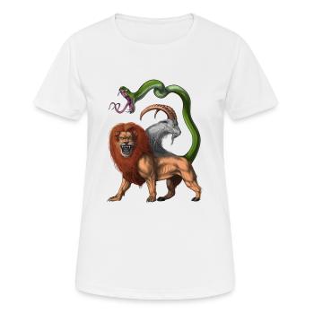 Griechische Mythologie Kreatur Chimera - Frauen T-Shirt atmungsaktiv - Weiß - Vorne - AI Model Female 172 dark (172cm)