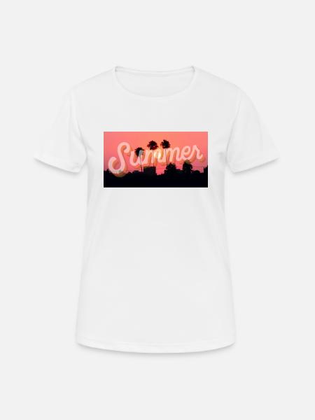 Summer Sunset - Women's Breathable T-Shirt - white