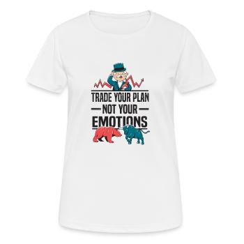Plan d’épargne d’actionnaire coloré Trading Marché boursier Marché boursier - T-shirt respirant Femme - blanc - Devant - AI Model Female 172 dark (172cm)