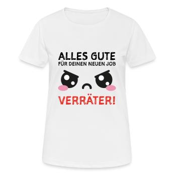 Abschiedsgeschenk Jobwechsel Beruf - Frauen T-Shirt atmungsaktiv - Weiß - Vorne - AI Model Female 172 dark (172cm)