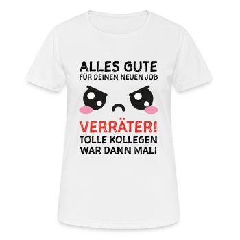 Abschiedsgeschenk Beruf Kollege Kollegin - Frauen T-Shirt atmungsaktiv - Weiß - Vorne - AI Model Female 172 dark (172cm)