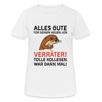 Abschied Abschiedsgeschenk Geschenkidee - Frauen T-Shirt atmungsaktiv - Weiß - Vorne - AI Model Female 172 dark (172cm)