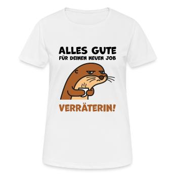 Abschied Abschiedsgeschenk Geschenkidee - Frauen T-Shirt atmungsaktiv - Weiß - Vorne - AI Model Female 172 dark (172cm)