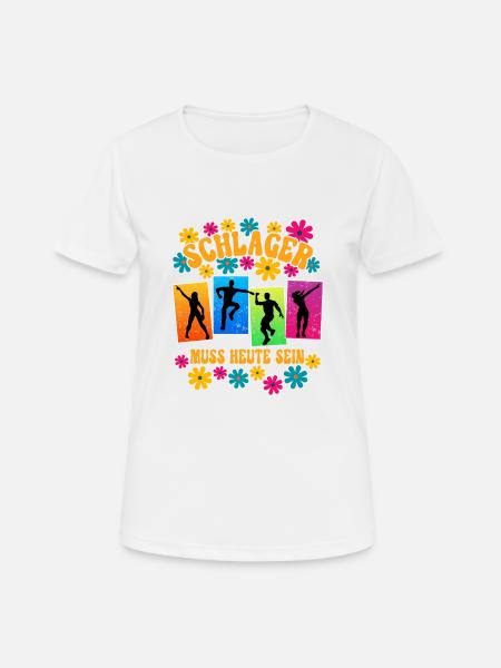 Schlagerparty Schlager - Frauen T-Shirt atmungsaktiv - Weiß