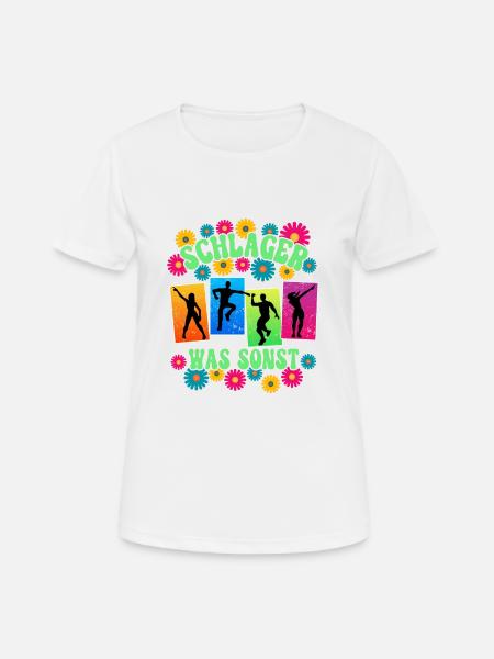 Schlagerparty Schlager - Frauen T-Shirt atmungsaktiv - Weiß