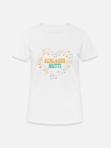 Schlagerparty Schlager Mutti - Frauen T-Shirt atmungsaktiv - Weiß