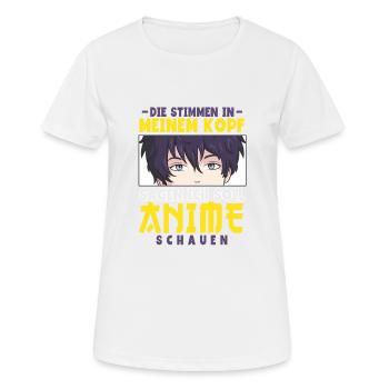 Anime Spruch Weeb Otaku - Frauen T-Shirt atmungsaktiv - Weiß - Vorne - AI Model Female 172 dark (172cm)