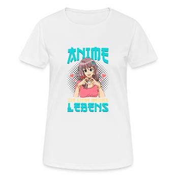 Anime Spruch Weeb Otaku - Frauen T-Shirt atmungsaktiv - Weiß - Vorne - AI Model Female 172 dark (172cm)