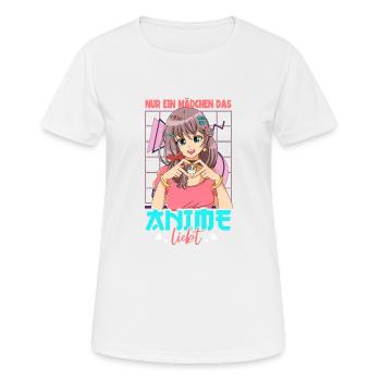 Anime Spruch Weeb Otaku - Frauen T-Shirt atmungsaktiv - Weiß - Vorne - AI Model Female 172 dark (172cm)