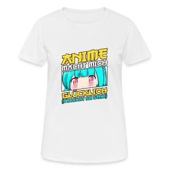 Anime Spruch Weeb Otaku - Frauen T-Shirt atmungsaktiv - Weiß - Vorne - AI Model Female 172 dark (172cm)