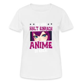 Anime Spruch Weeb Otaku - Frauen T-Shirt atmungsaktiv - Weiß - Vorne - AI Model Female 172 dark (172cm)