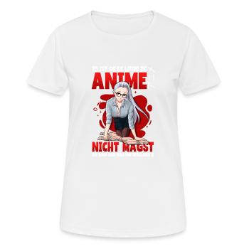 Anime Spruch Weeb Otaku - Frauen T-Shirt atmungsaktiv - Weiß - Vorne - AI Model Female 172 dark (172cm)