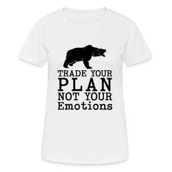 Trade Your Plan Not Your Emotions Bear Market - Women's Breathable T-Shirt - white - Front - AI Model Female 172 dark (172cm)