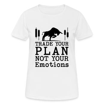Trade Your Plan Not Your Emotions Bull Market - Women's Breathable T-Shirt - white - Front - AI Model Female 172 dark (172cm)