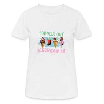 Tonsill Out Icecream Survivor Tonsillectomy - T-shirt respirant Femme - blanc - Devant - AI Model Female 172 dark (172cm)