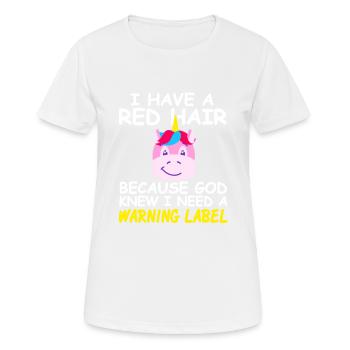 I Have A Red Hair Funny Unicorn Designs Tee - Frauen T-Shirt atmungsaktiv - Weiß - Vorne - AI Model Female 172 dark (172cm)