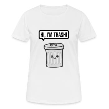 Mülleimer Humor Lustig Geschenkideen - Frauen T-Shirt atmungsaktiv - Weiß - Vorne - AI Model Female 172 dark (172cm)