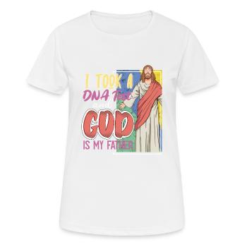 I Took A DNA Test And God Is My Father 21 - Frauen T-Shirt atmungsaktiv - Weiß - Vorne - AI Model Female 172 dark (172cm)