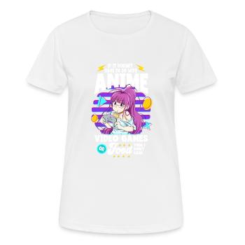 Anime disant Weeb Otaku - T-shirt respirant Femme - blanc - Devant - AI Model Female 172 dark (172cm)