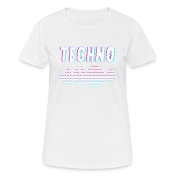 Musique techno - T-shirt respirant Femme - blanc - Devant - AI Model Female 172 dark (172cm)
