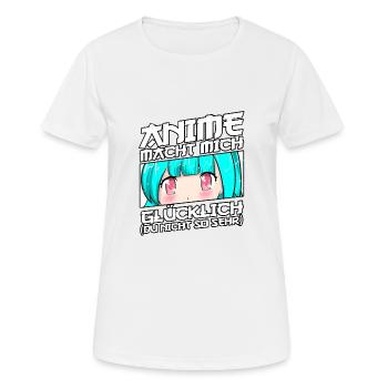 Anime disant Weeb Otaku - T-shirt respirant Femme - blanc - Devant - AI Model Female 172 dark (172cm)