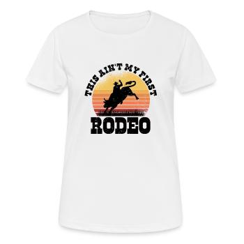 Rodéo Western Cowboy Wild West Retro Horse - T-shirt respirant Femme - blanc - Devant - AI Model Female 172 dark (172cm)