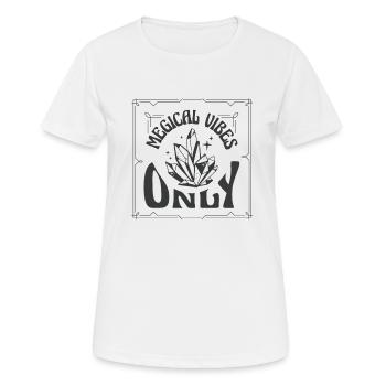 Magical Vibes Only Crystals Shine Girl Witch - Women's Breathable T-Shirt - white - Front - AI Model Female 172 dark (172cm)