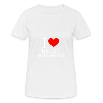 Swimming Saying Funny I Love Breaststroke - Women's Breathable T-Shirt - white - Front - AI Model Female 172 dark (172cm)